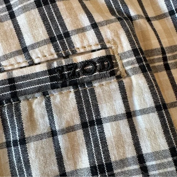 IZOD GOLF Skort Skirt Shorts Cream, Beige & Black Plaid Womens Size 16 - Picture 11 of 13